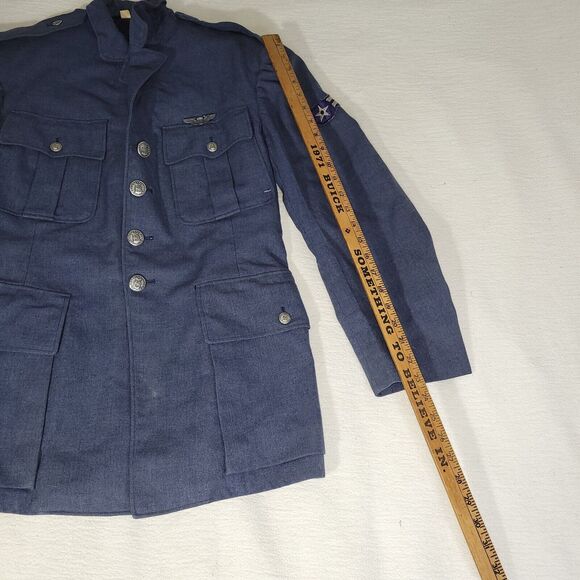Vintage Military Coat Sz 41 Air Force Blue Dress Uniform Wool Polyester USAF AF - Picture 8 of 16